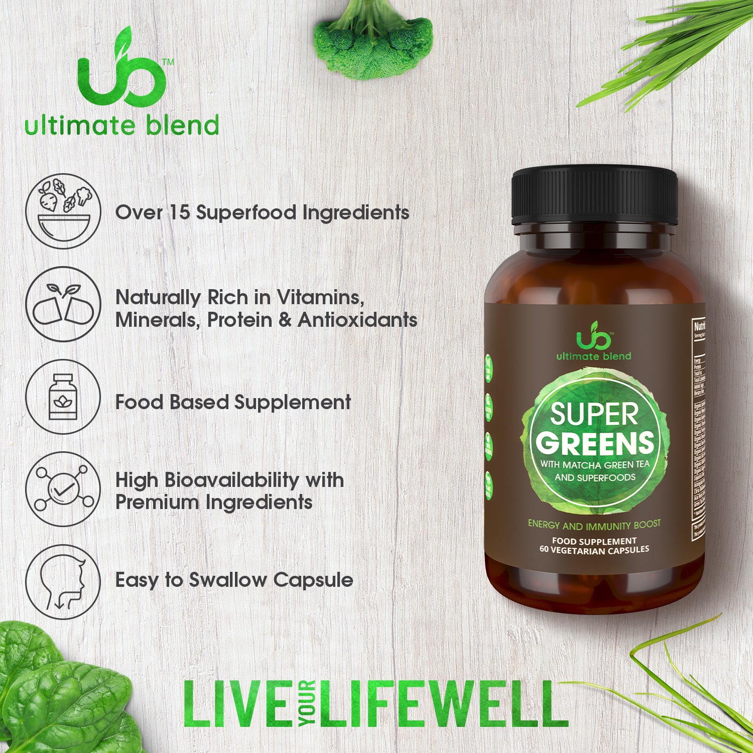 Super Greens with Matcha Green Tea and Superfoods